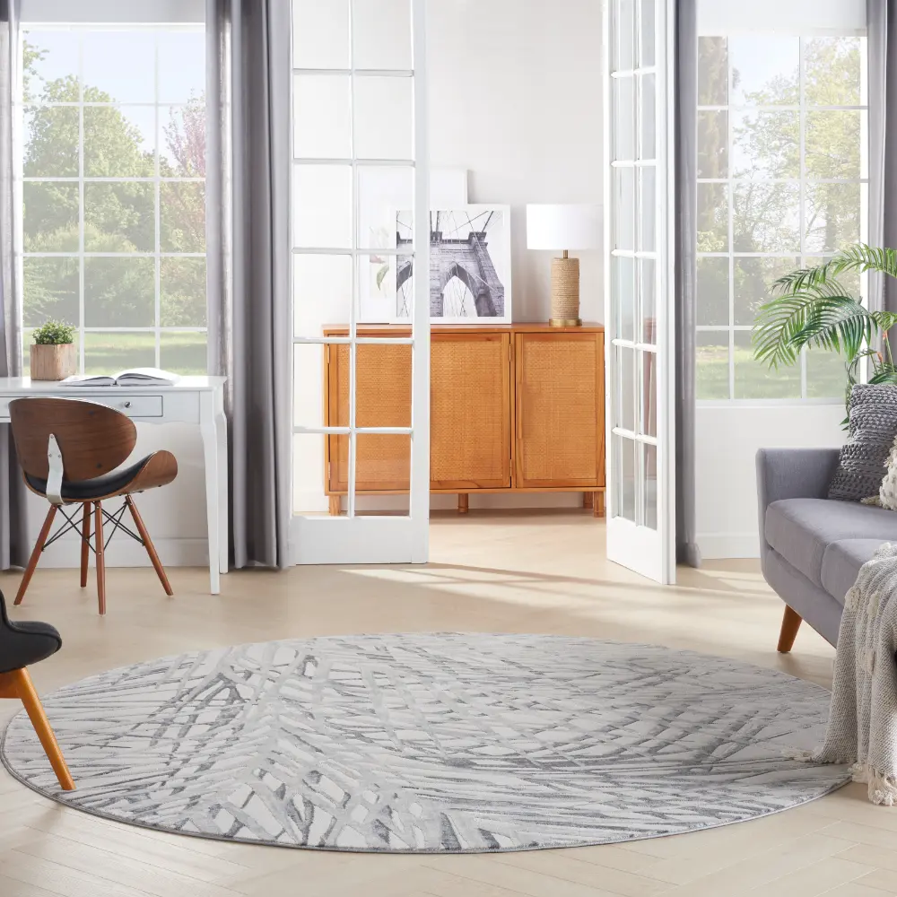 Rustic Textures RUS17 Ivory Grey Rug - Image 9