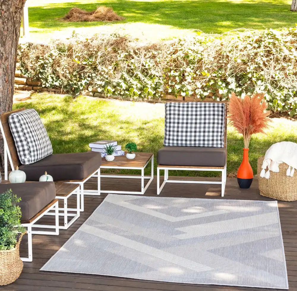 RVL Indoor Outdoor ABBY 2319 Grey Rug - Image 7