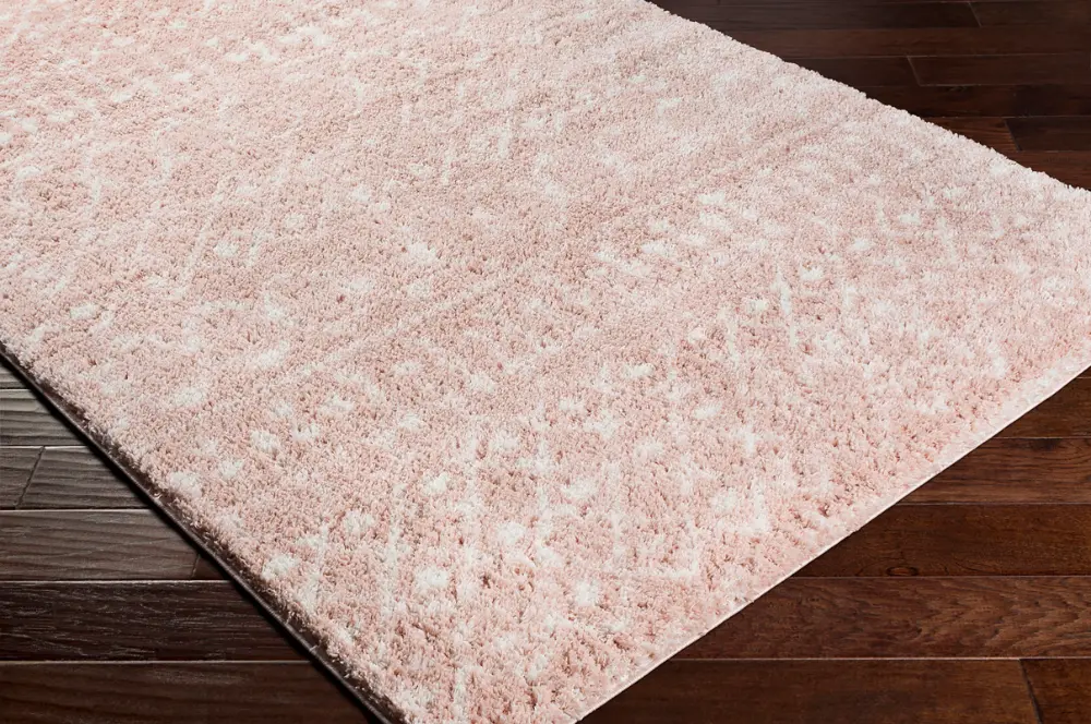Saanjh Shaggy Global Plush Pile Blush Rug - Image 2