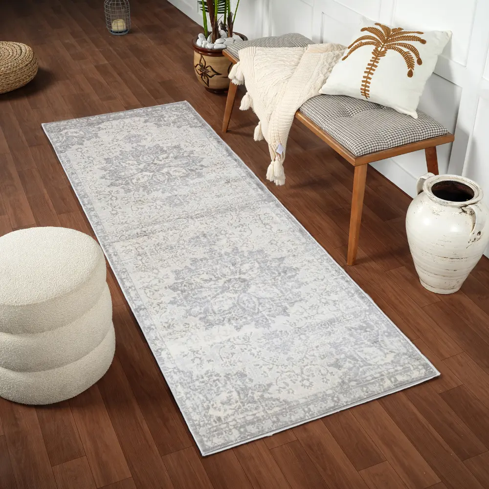 Sage Vintage Oriental Boho Medium Grey Rug - Image 3