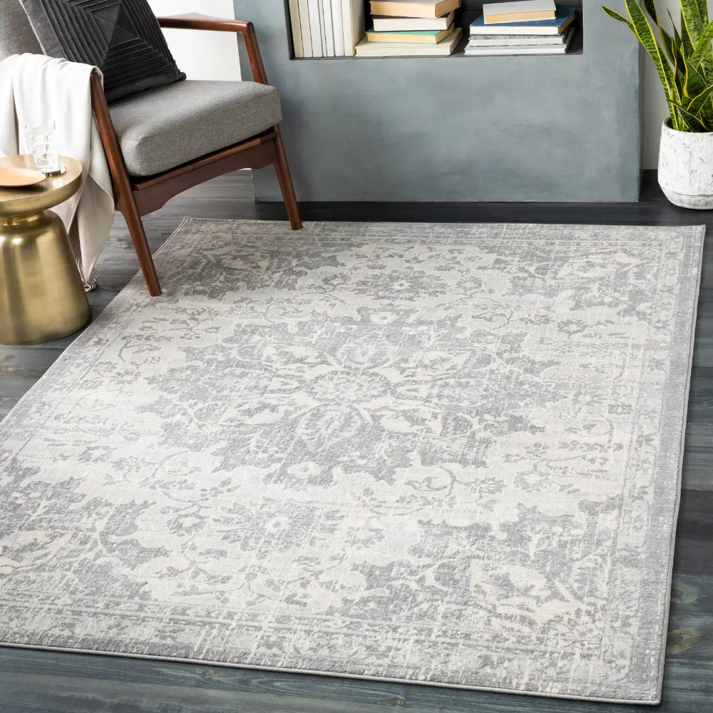 Sage Vintage Oriental Boho Medium Grey Rug - Image 7