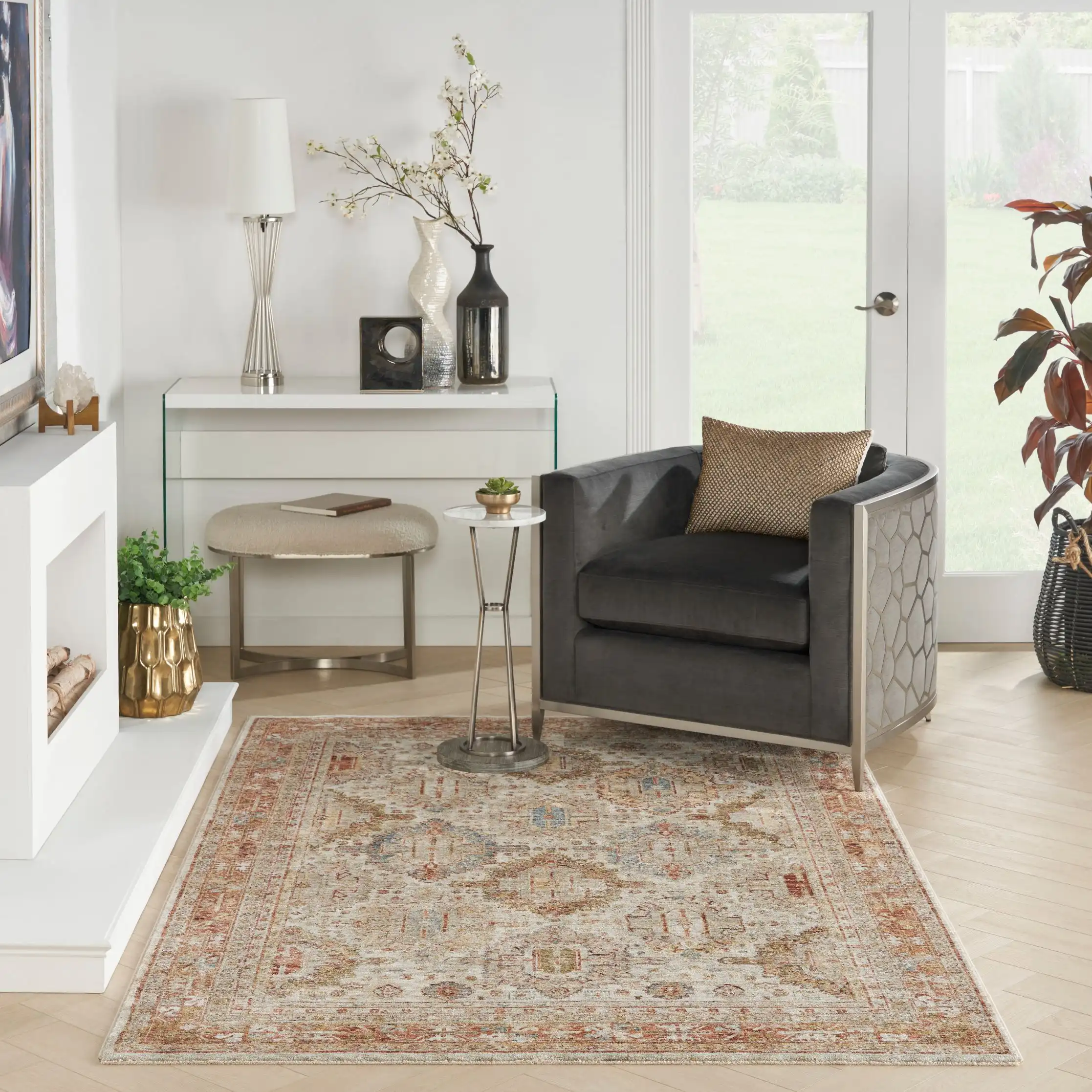 Sahar SHR01 Ivory Multi Rug