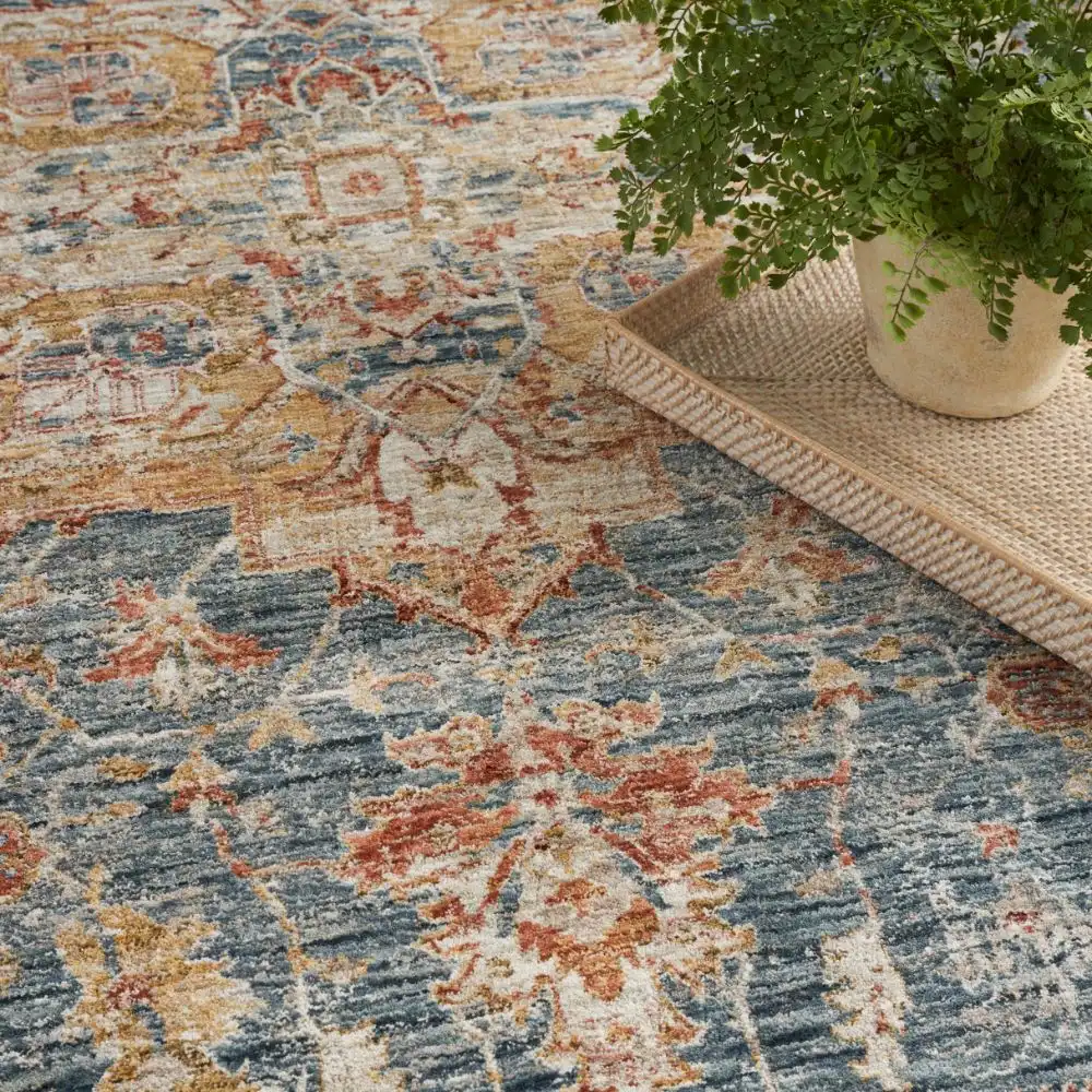 Sahar SHR06 Ivory Blue Rug - Image 2