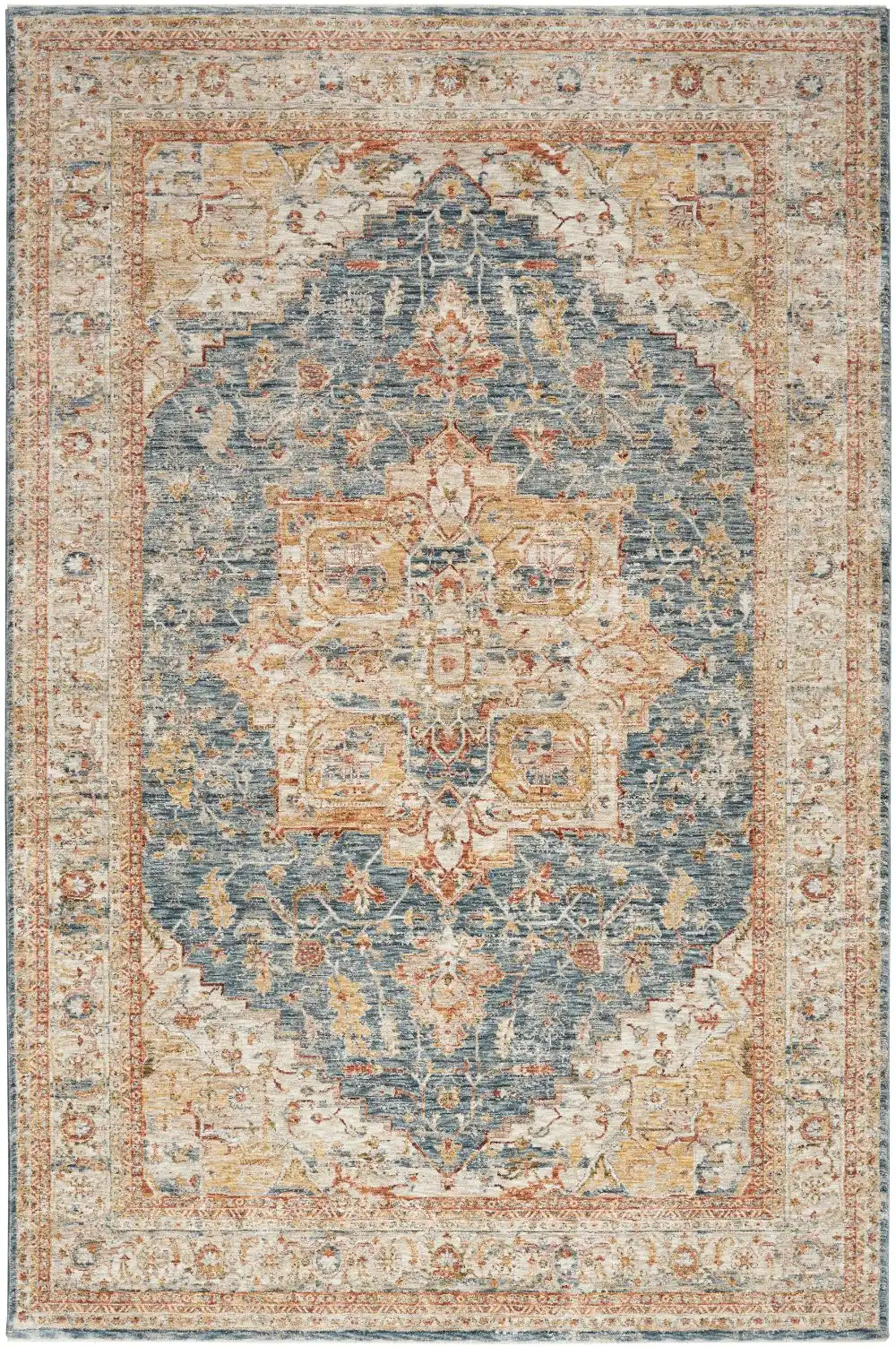 Sahar SHR06 Ivory Blue Rug - Image 4
