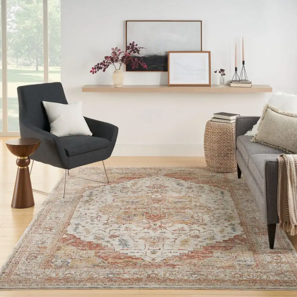 Sahar SHR06 Ivory Rust Rug