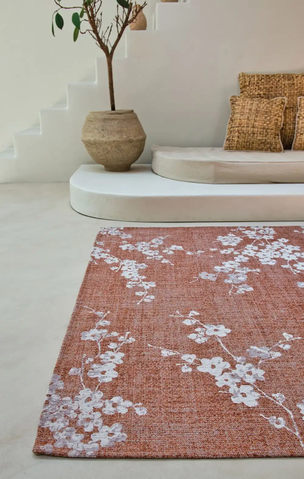 Sakura 9371 Sakura Copper Pink Washable Rug - Image 2