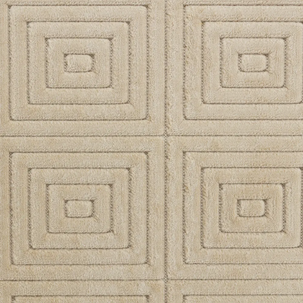 Sakura In- & Outdoor 3D High & Low Pile Textured Beige Rug - Image 4