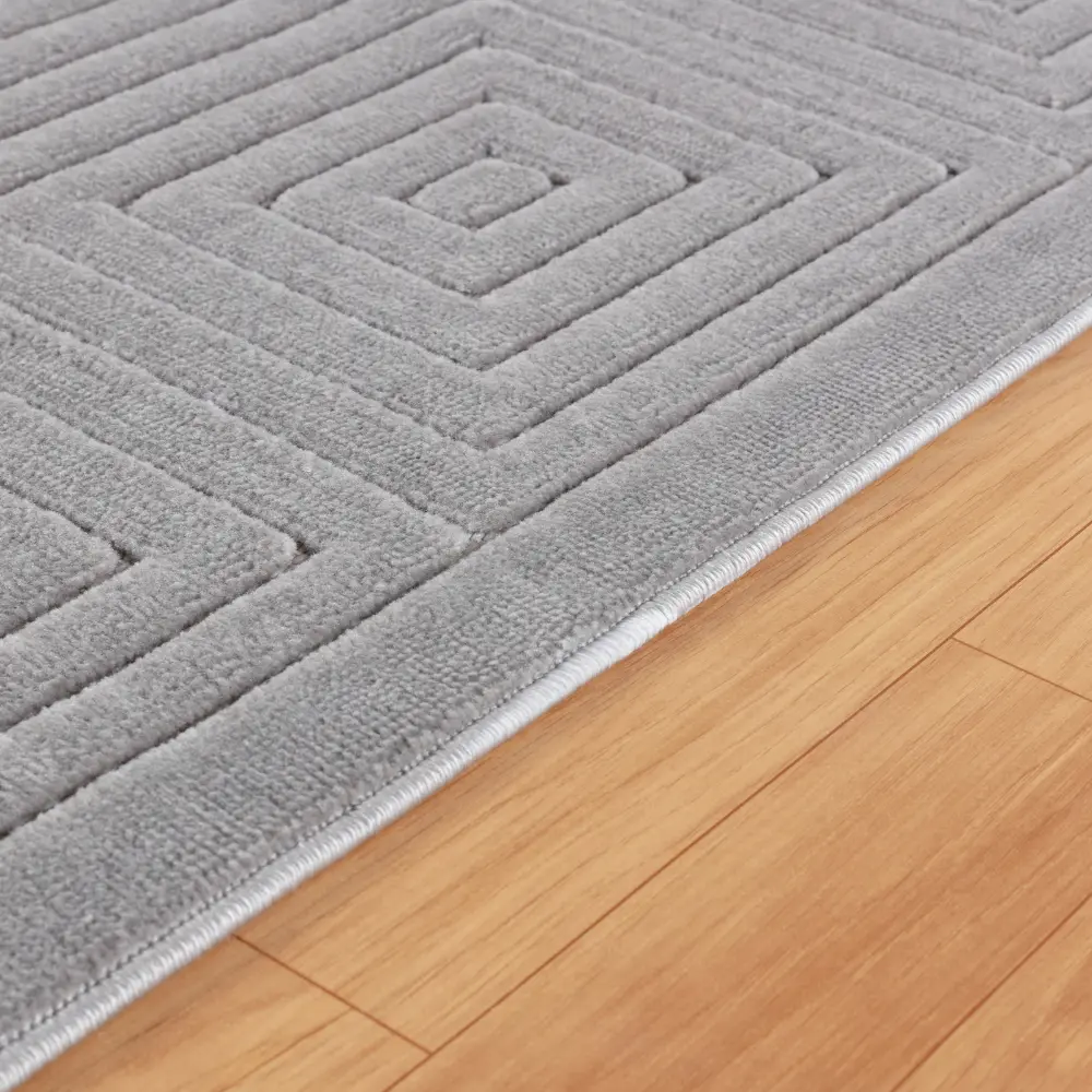 Sakura In- & Outdoor 3D High & Low Pile Textured Grey Rug - Image 11