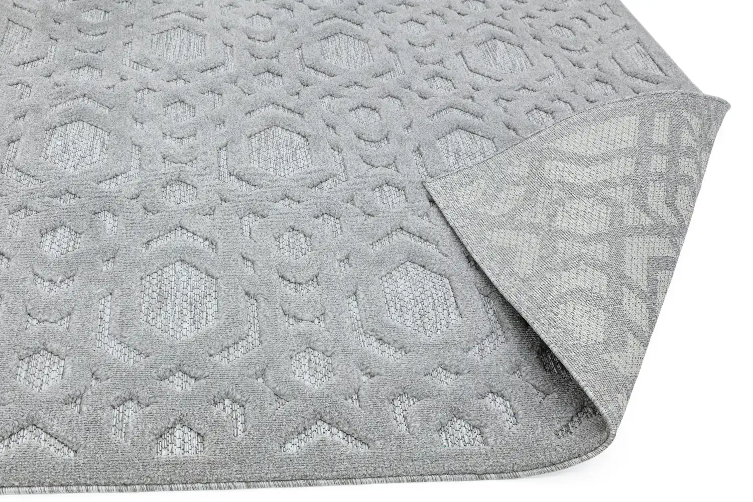 Salta SA03 Silver Geometric Rug - Image 3