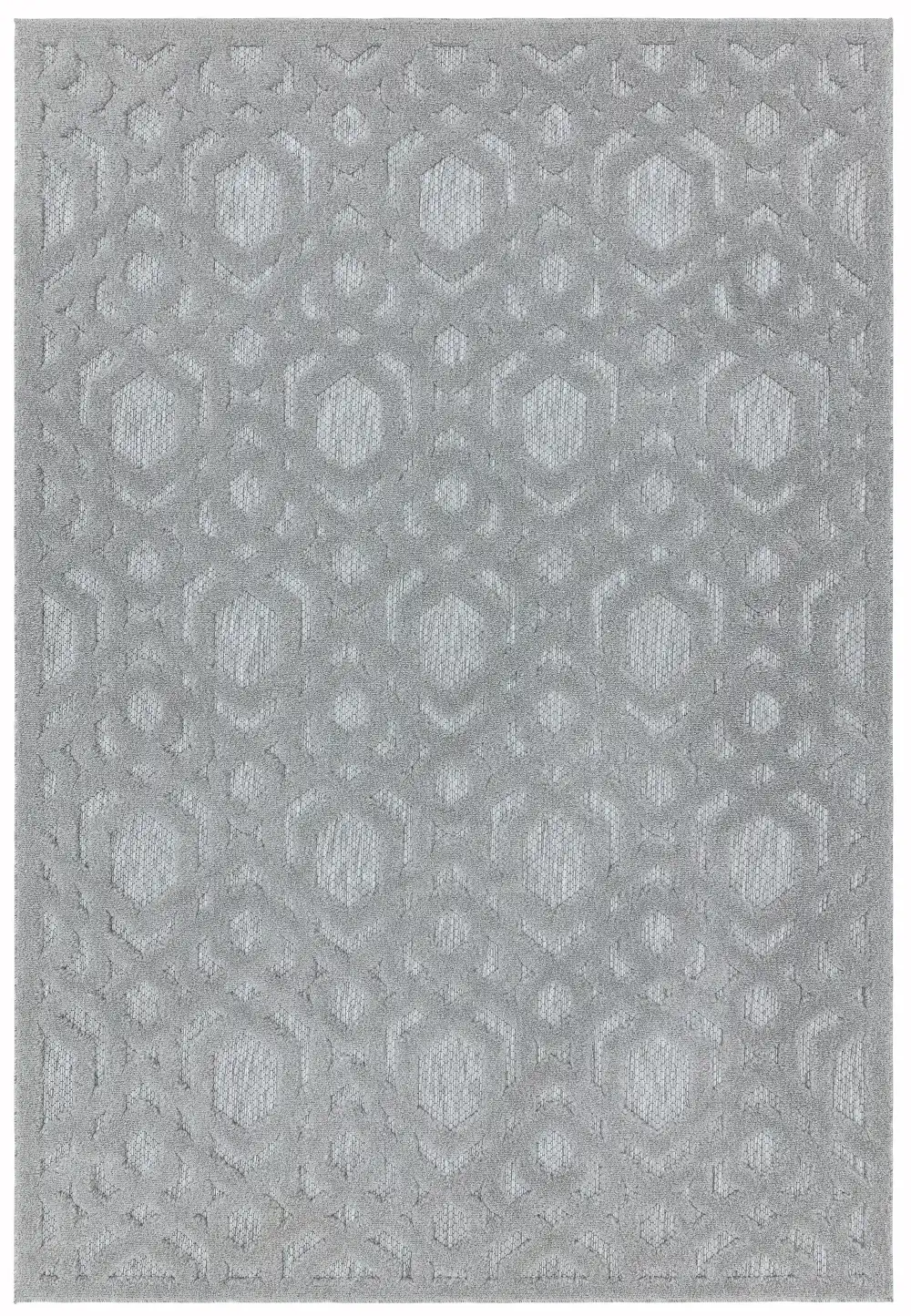 Salta SA03 Silver Geometric Rug - Image 5