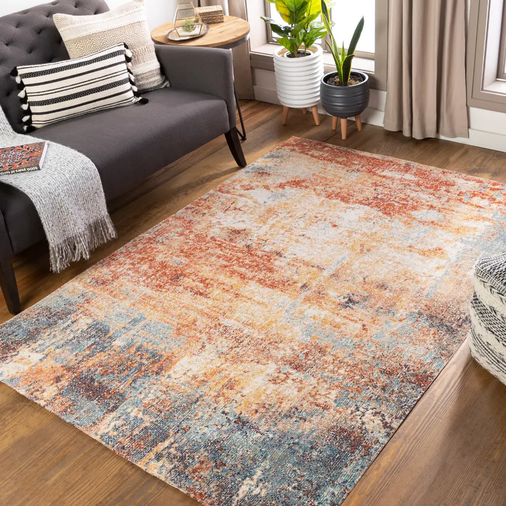 Samira In- & Outdoor Modern Burnt Orange Rug - Image 8
