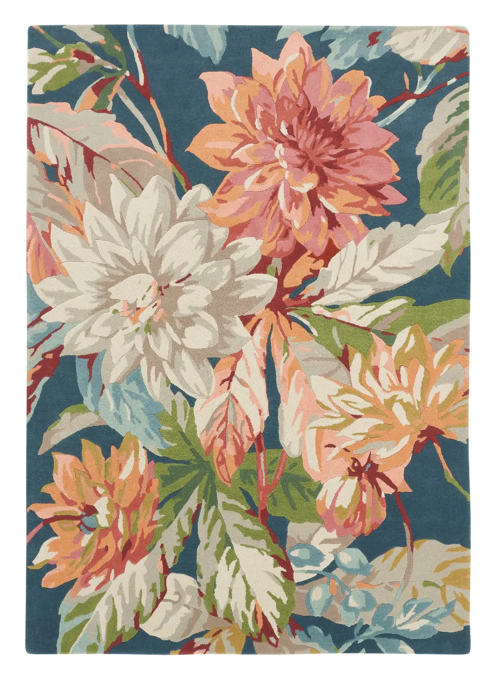 Sanderson Dahlia & Rosehip - Teal 50608 Rug - Image 4