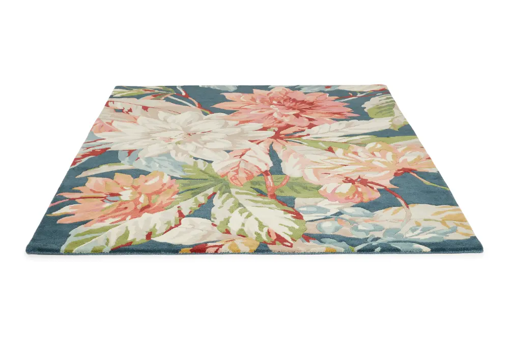 Sanderson Dahlia & Rosehip - Teal 50608 Rug - Image 5