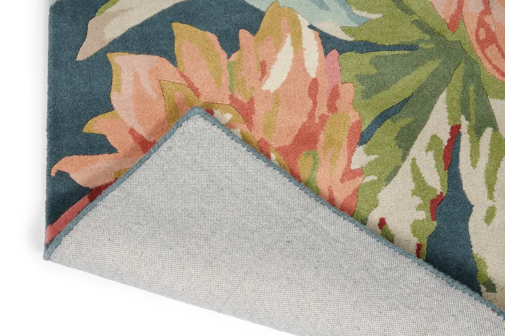 Sanderson Dahlia & Rosehip - Teal 50608 Rug - Image 7