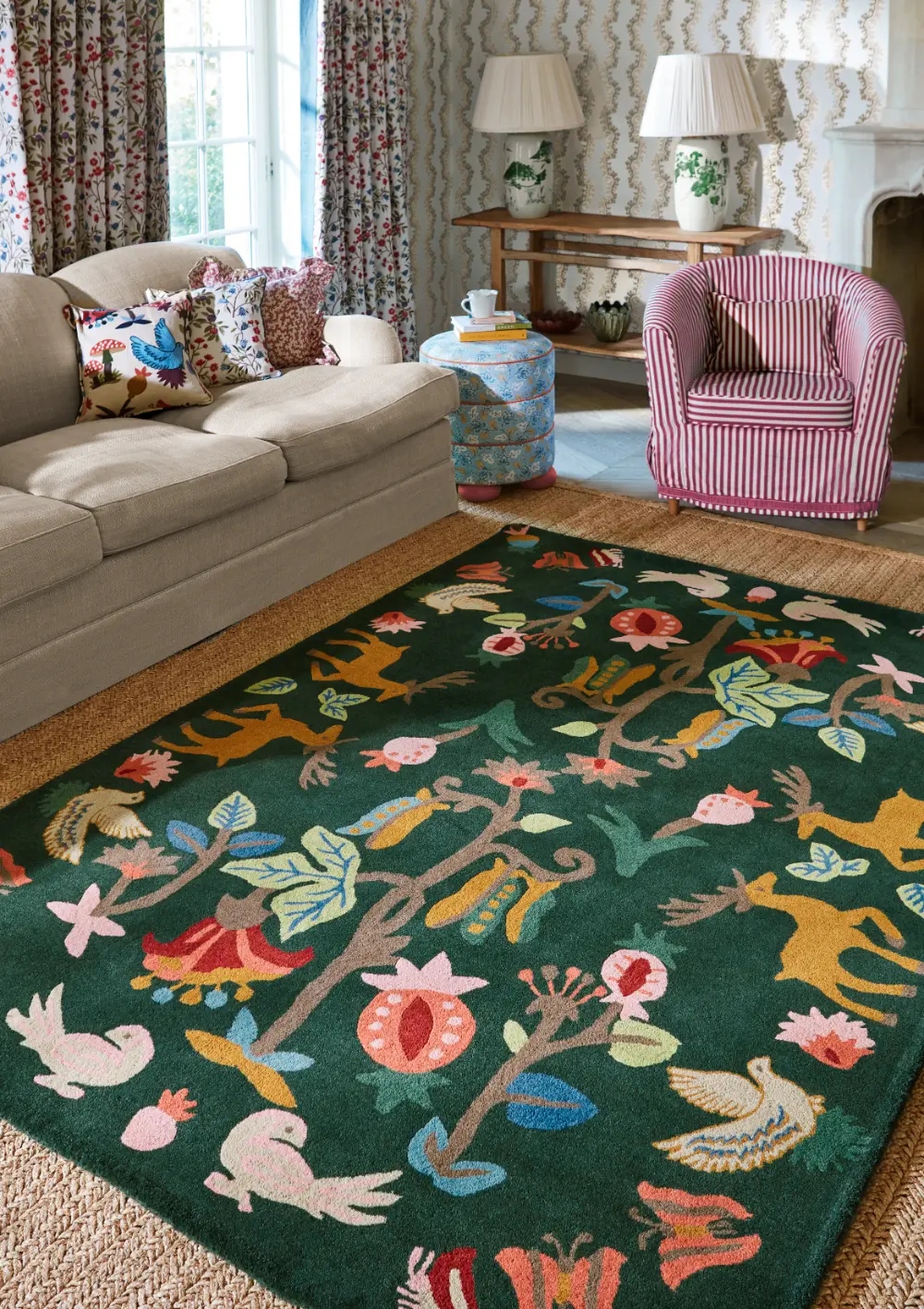 Sanderson Forest of Dean Forest Green 146907 Rug - Image 3