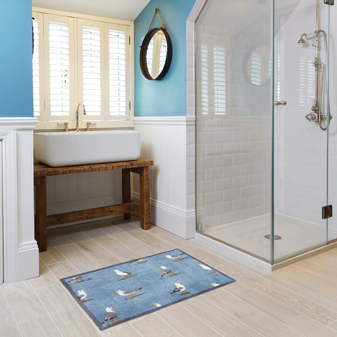 Sanderson Home Shore Birds Blue Rug