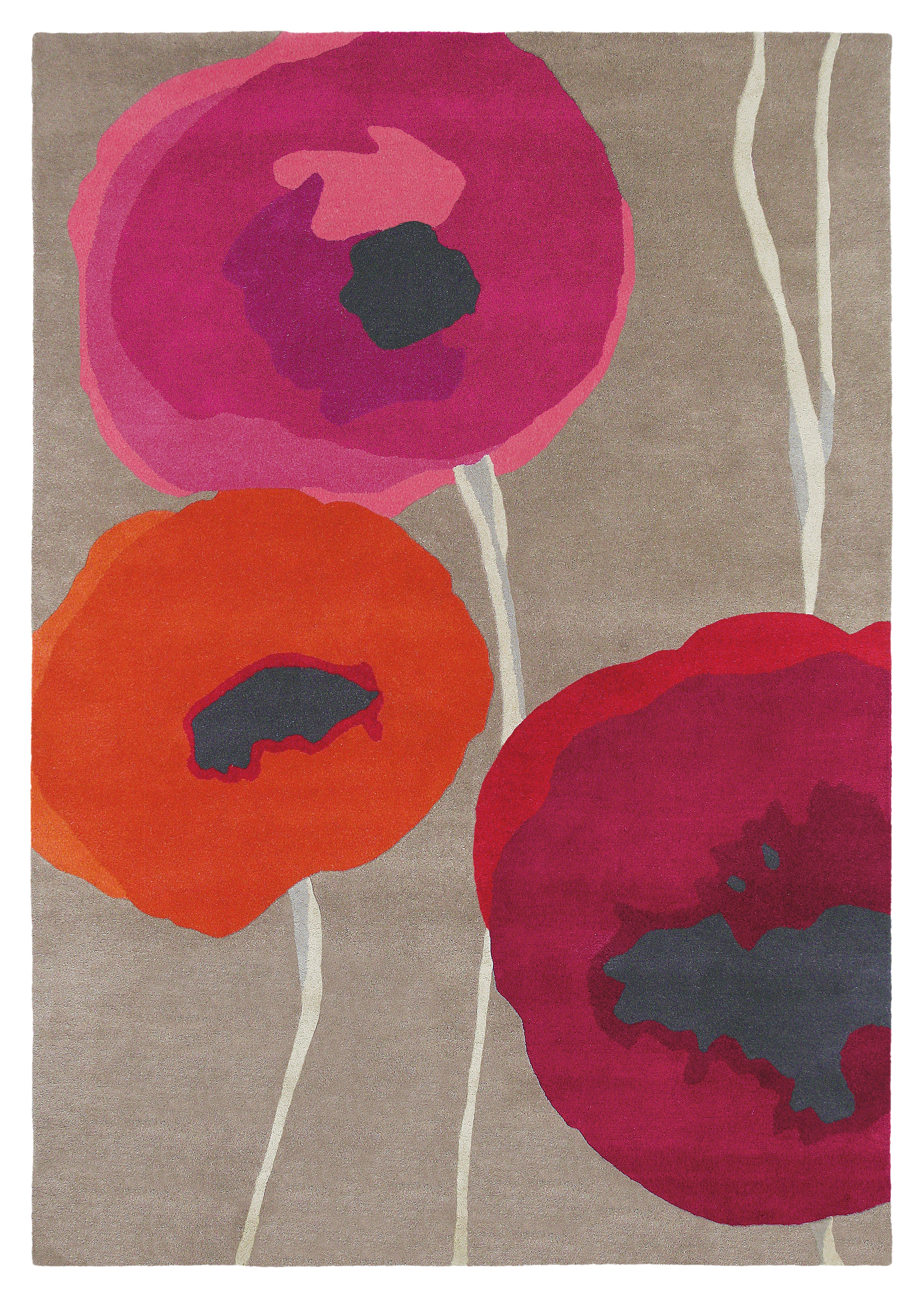 Sanderson Poppies - Red Orange 45700 Rug - Image 4