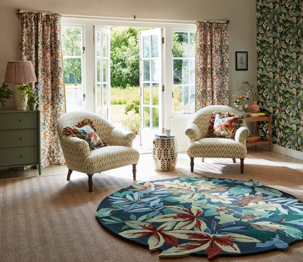 Sanderson Robins Wood Forest Green 146508 Rug - Image 3