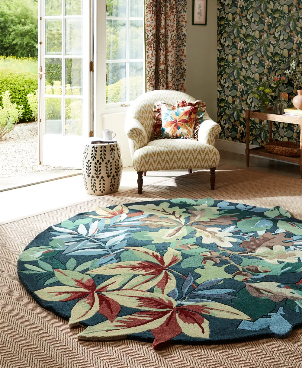 Sanderson Robins Wood Forest Green 146508 Rug - Image 4