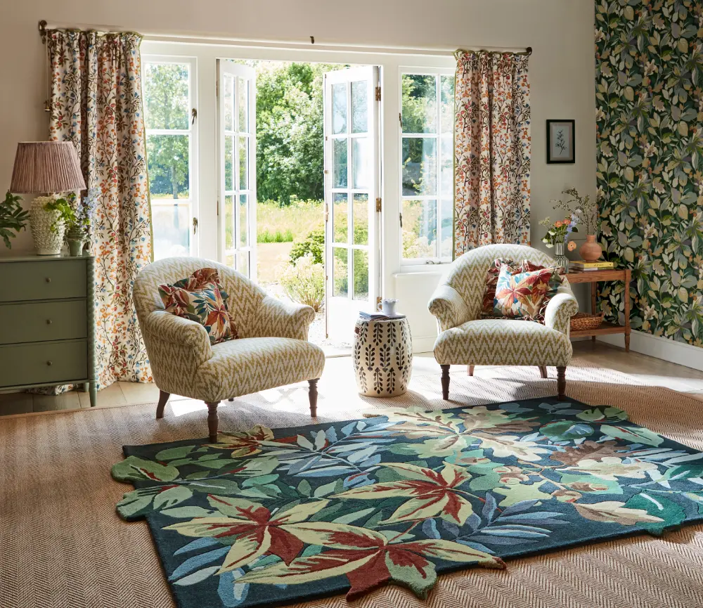Sanderson Robins Wood Forest Green 146508 Rug - Image 6