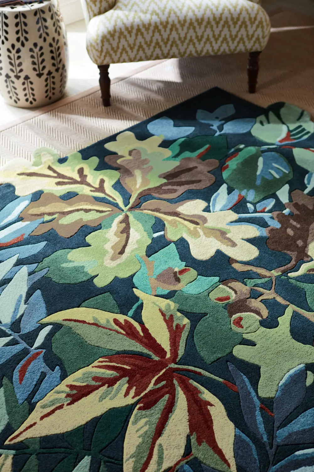 Sanderson Robins Wood Forest Green 146508 Rug - Image 7