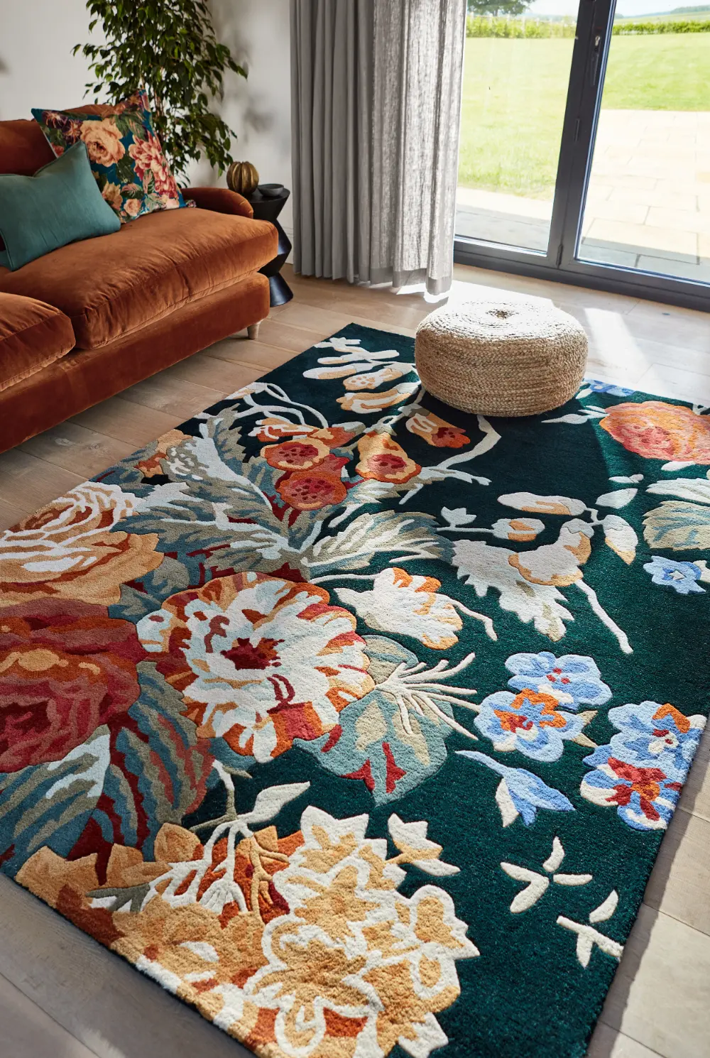 Sanderson Stapleton Park - Navy Burnt Orange 45318 Rug - Image 3