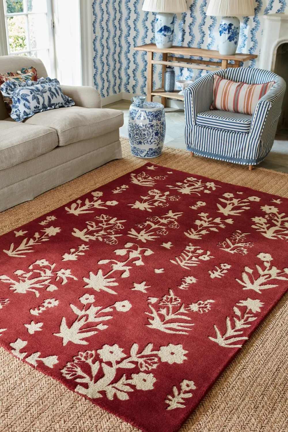Sanderson Woodland Glade Damson Red 146800 Rug - Image 3