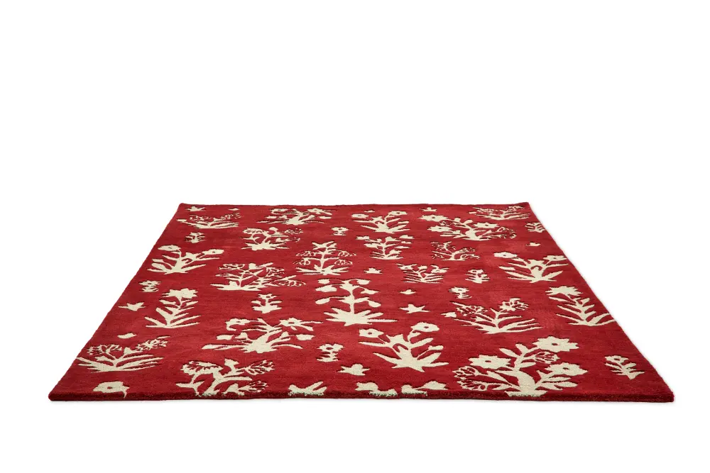 Sanderson Woodland Glade Damson Red 146800 Rug - Image 7
