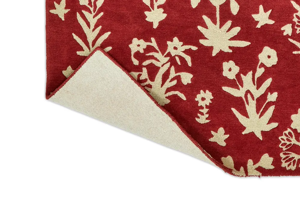 Sanderson Woodland Glade Damson Red 146800 Rug - Image 9