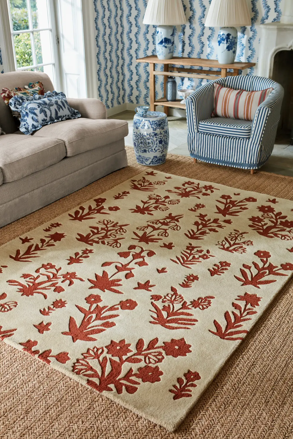 Sanderson Woodland Glade Linen/Russet Brown 146801 Rug - Image 3