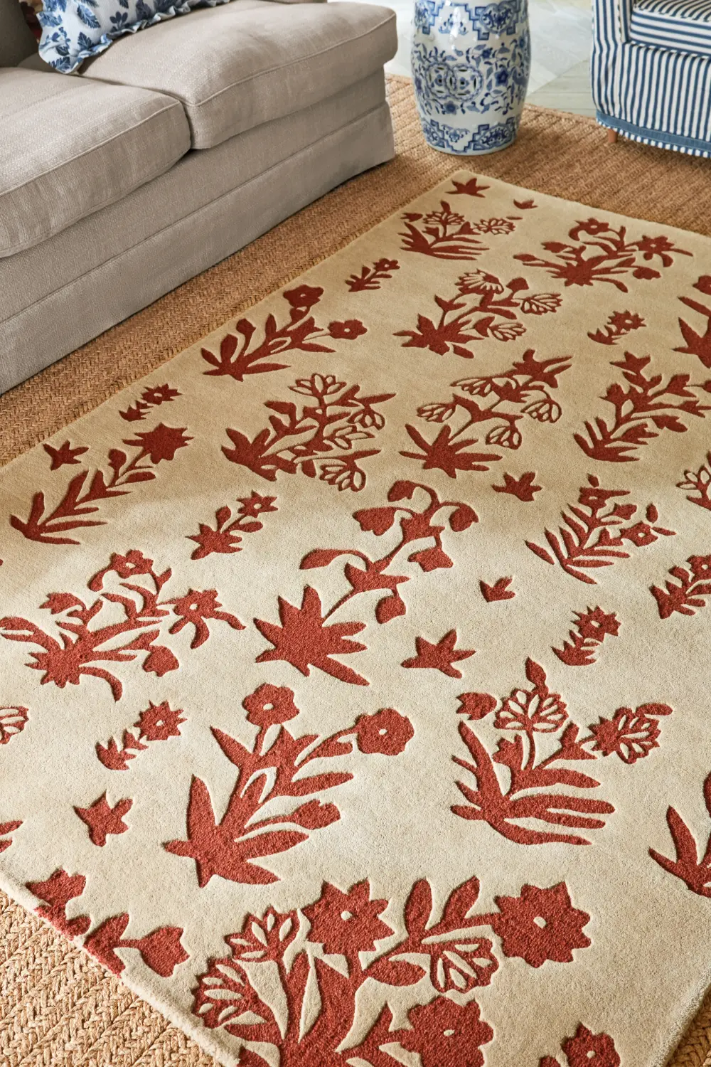 Sanderson Woodland Glade Linen/Russet Brown 146801 Rug - Image 4