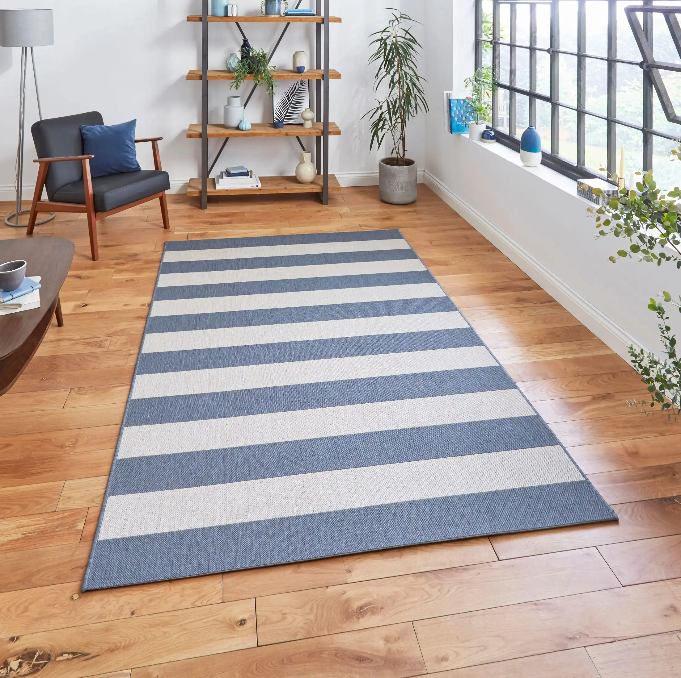 Santa Monica 48644 Blue Light Beige Rug - Image 3