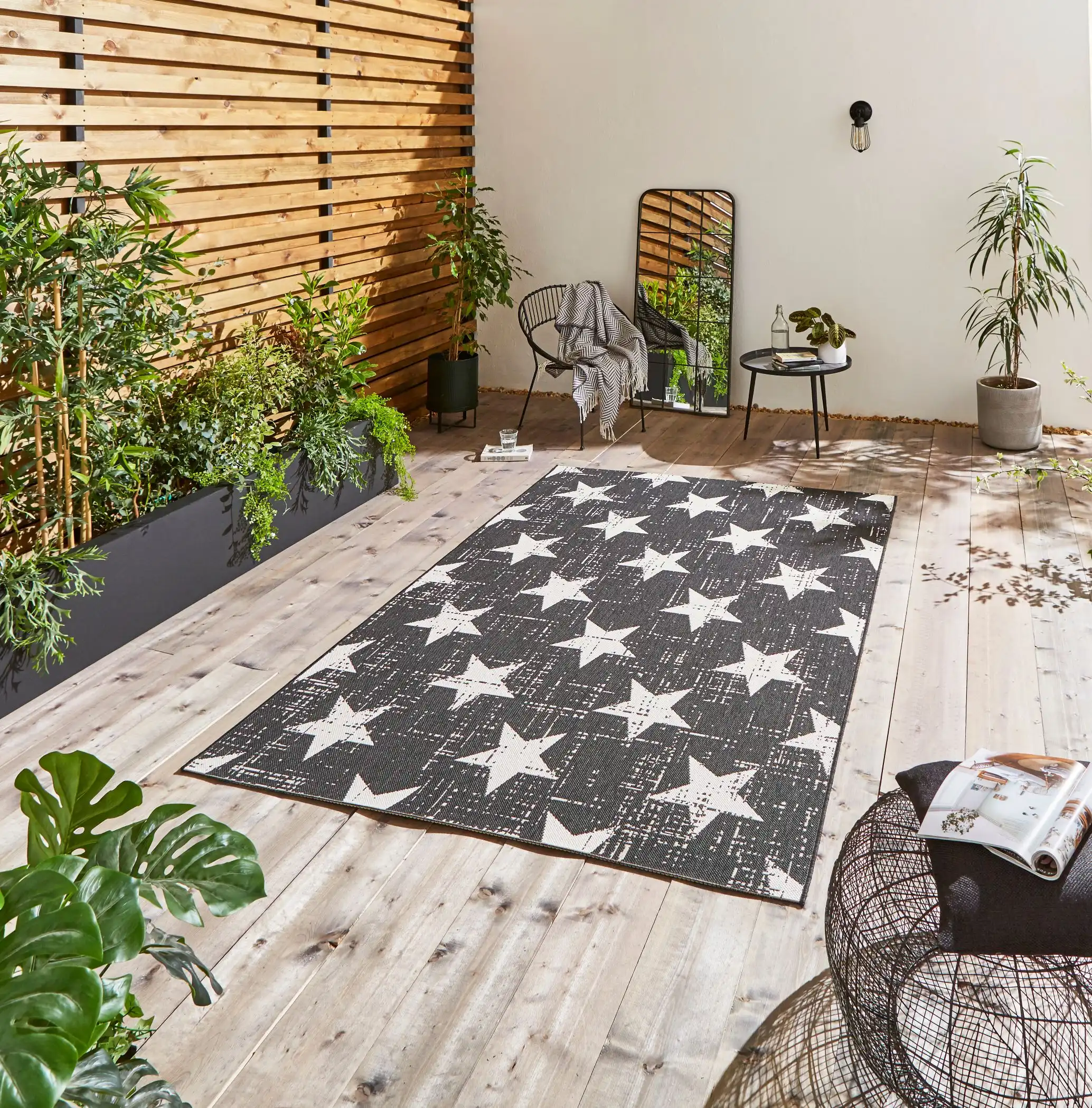 Santa Monica 48648 Black White Rug - Image 3