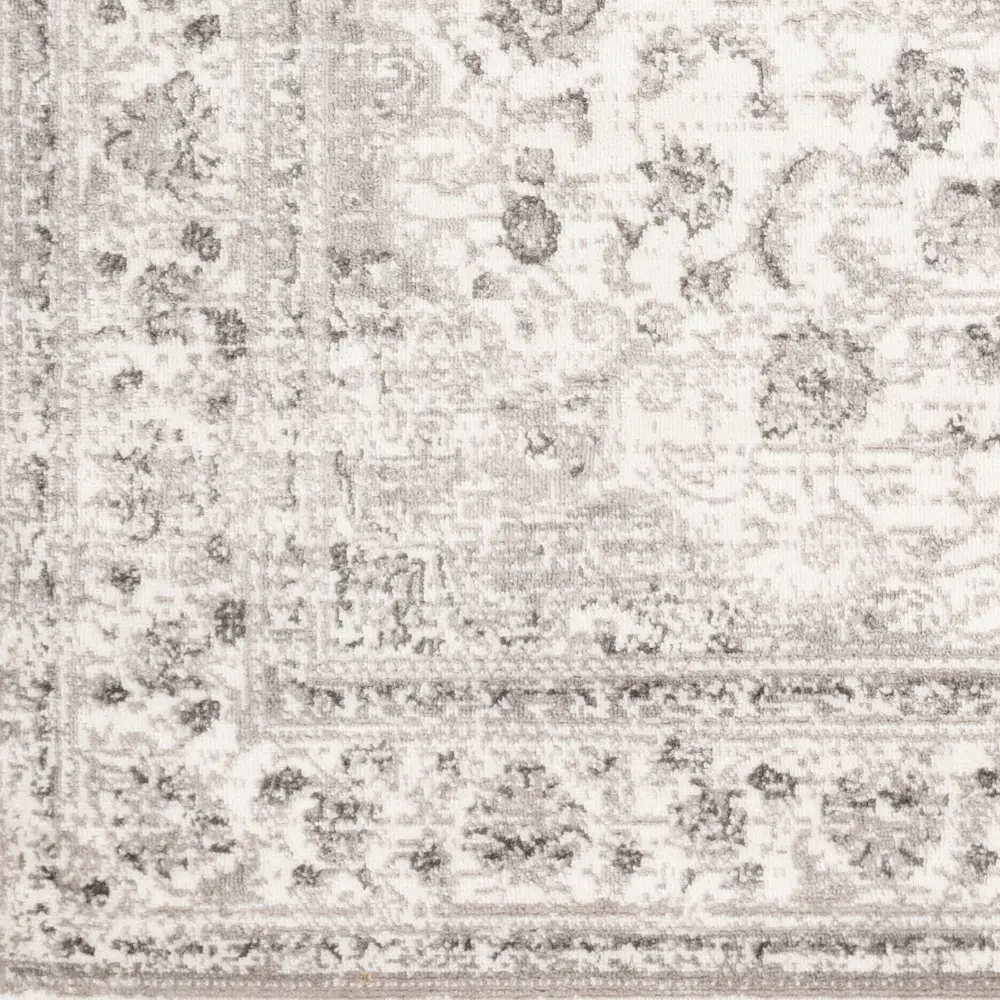 Sanvi Vintage Oriental Boho Light Grey Rug - Image 3