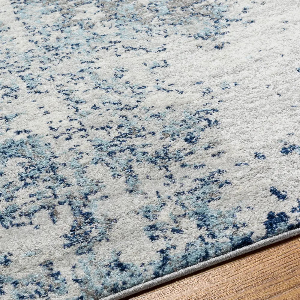 Sarah Abstract Modern Marble Navy/Aqua Rug - Image 13
