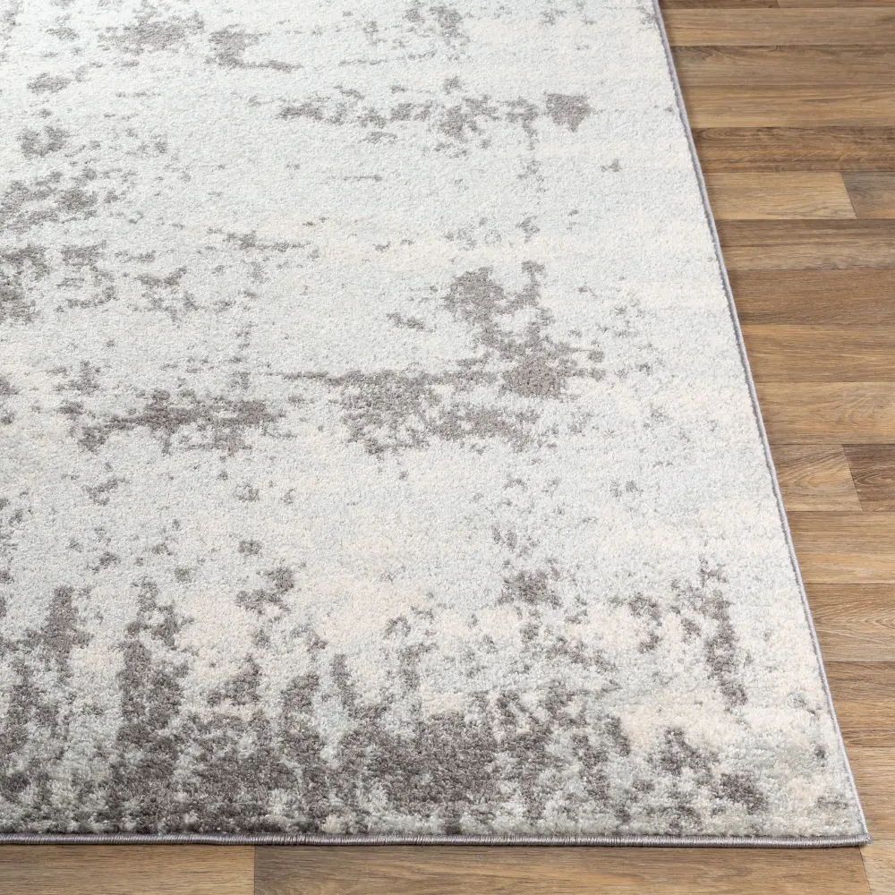 Sarah Abstract Modern Marble White Rug - Image 7