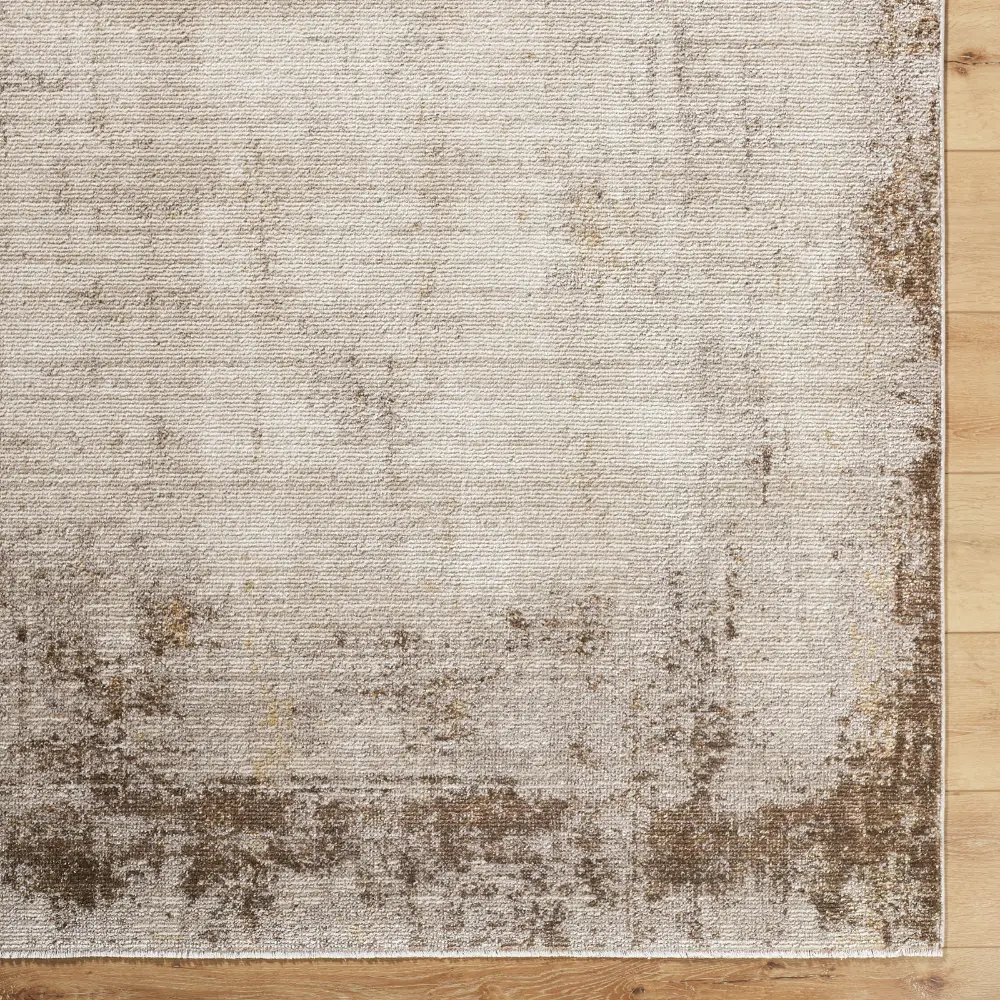 Myrtle Avenue IV Galey Alix X Livabliss Abstract Modern Marble Cream/Dark Brown Rug - Image 2