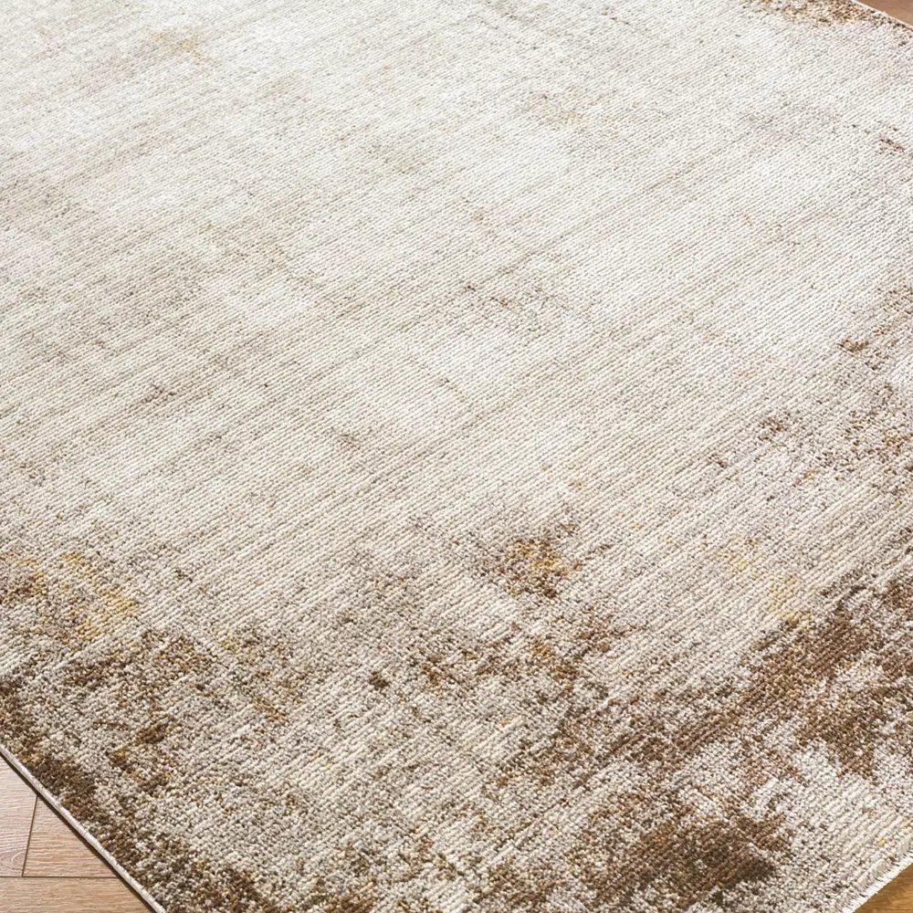 Myrtle Avenue IV Galey Alix X Livabliss Abstract Modern Marble Cream/Dark Brown Rug - Image 5