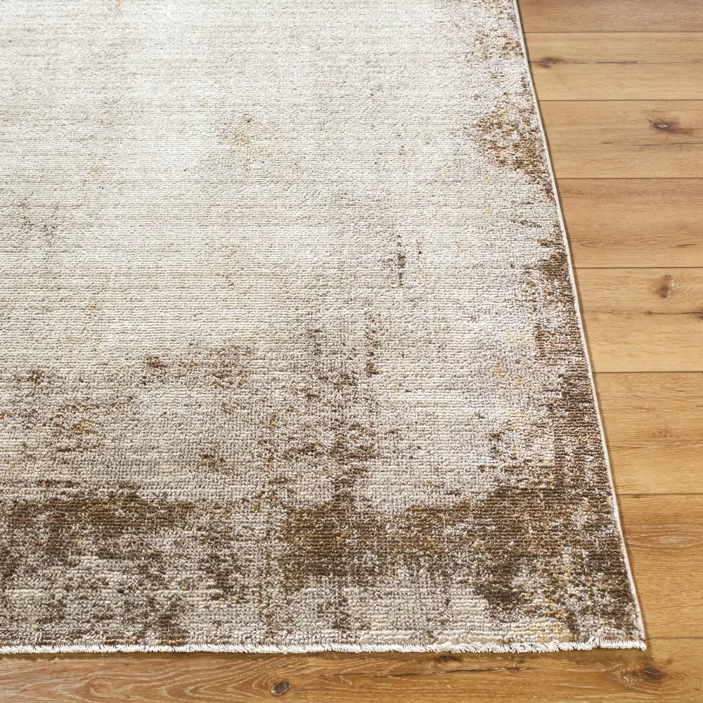 Myrtle Avenue IV Galey Alix X Livabliss Abstract Modern Marble Cream/Dark Brown Rug - Image 7