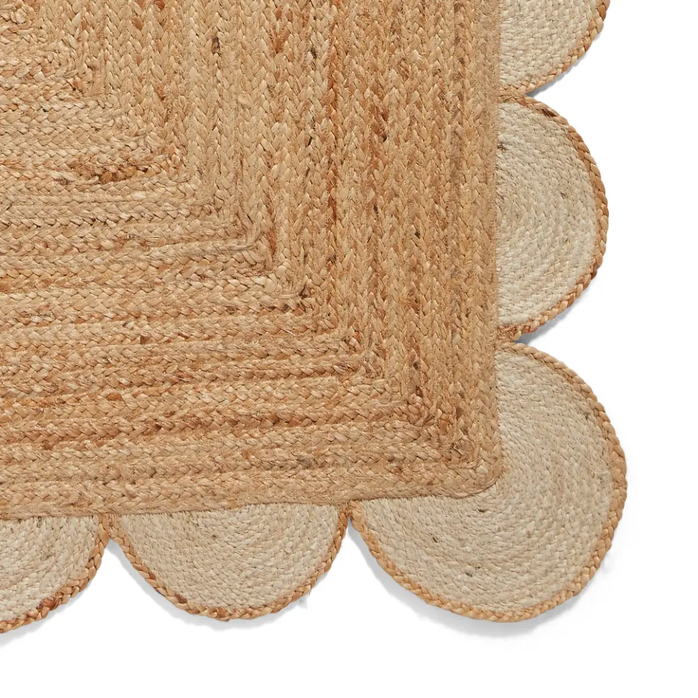 Savannah Jute Scallop Natural Rug - Image 6