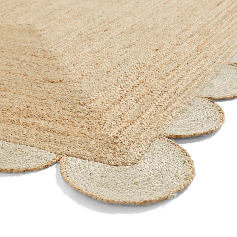 Savannah Jute Scallop Natural Rug - Image 9