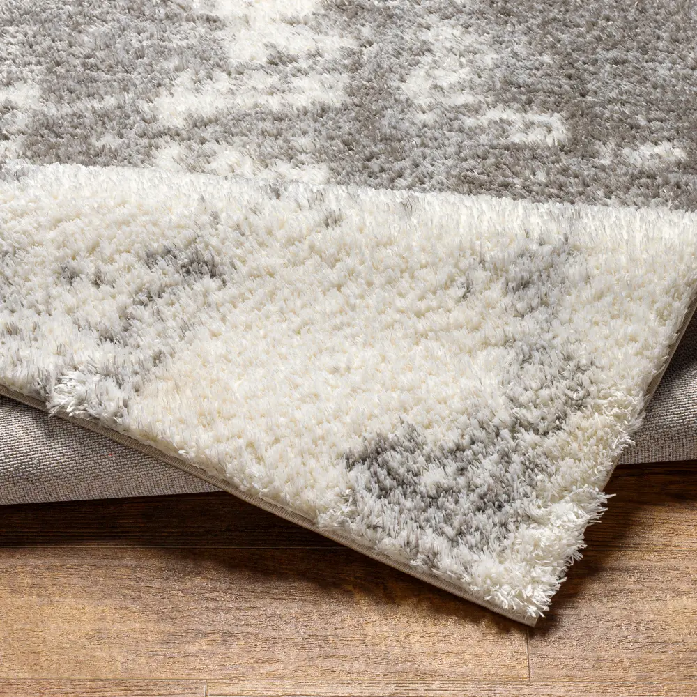 Sayuntka Shaggy Modern Plush Pile Ivory Rug - Image 6