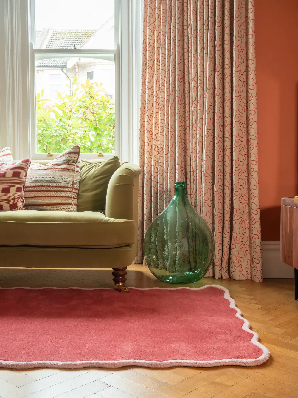 Scalloped Elsie Coral/Lilac - Image 2