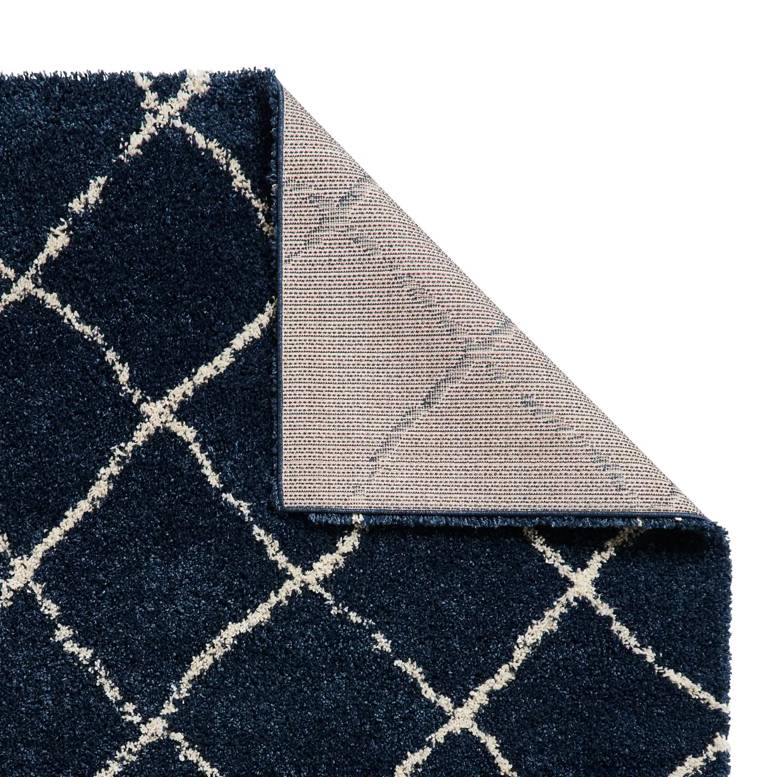 Scandi Berber G257 Navy Cream Rug - Image 3