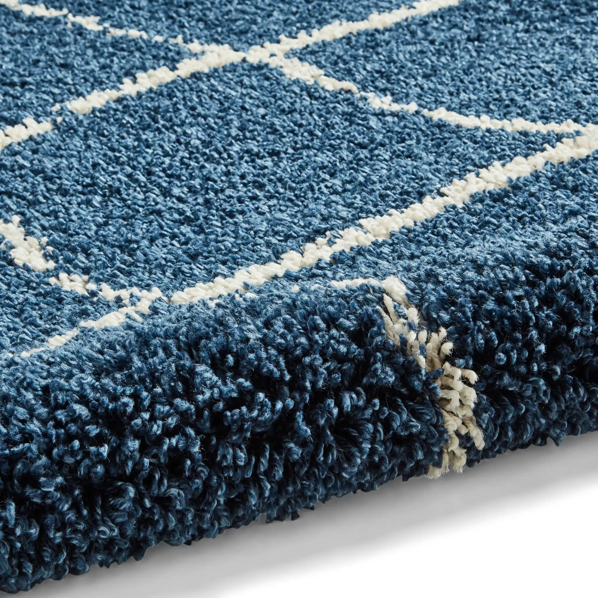Scandi Berber G257 Navy Cream Rug - Image 5