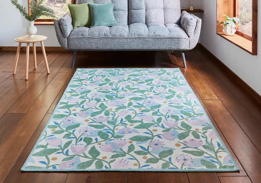 Scion Dancing Daisies Juniper/Violet Washable - Image 3