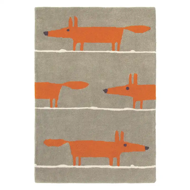 Scion Hand Tufted Mr Fox Cinnamon Orange 25303 Rug - Image 2