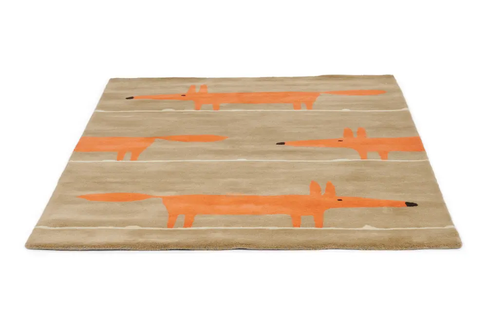 Scion Hand Tufted Mr Fox Cinnamon Orange 25303 Rug - Image 3
