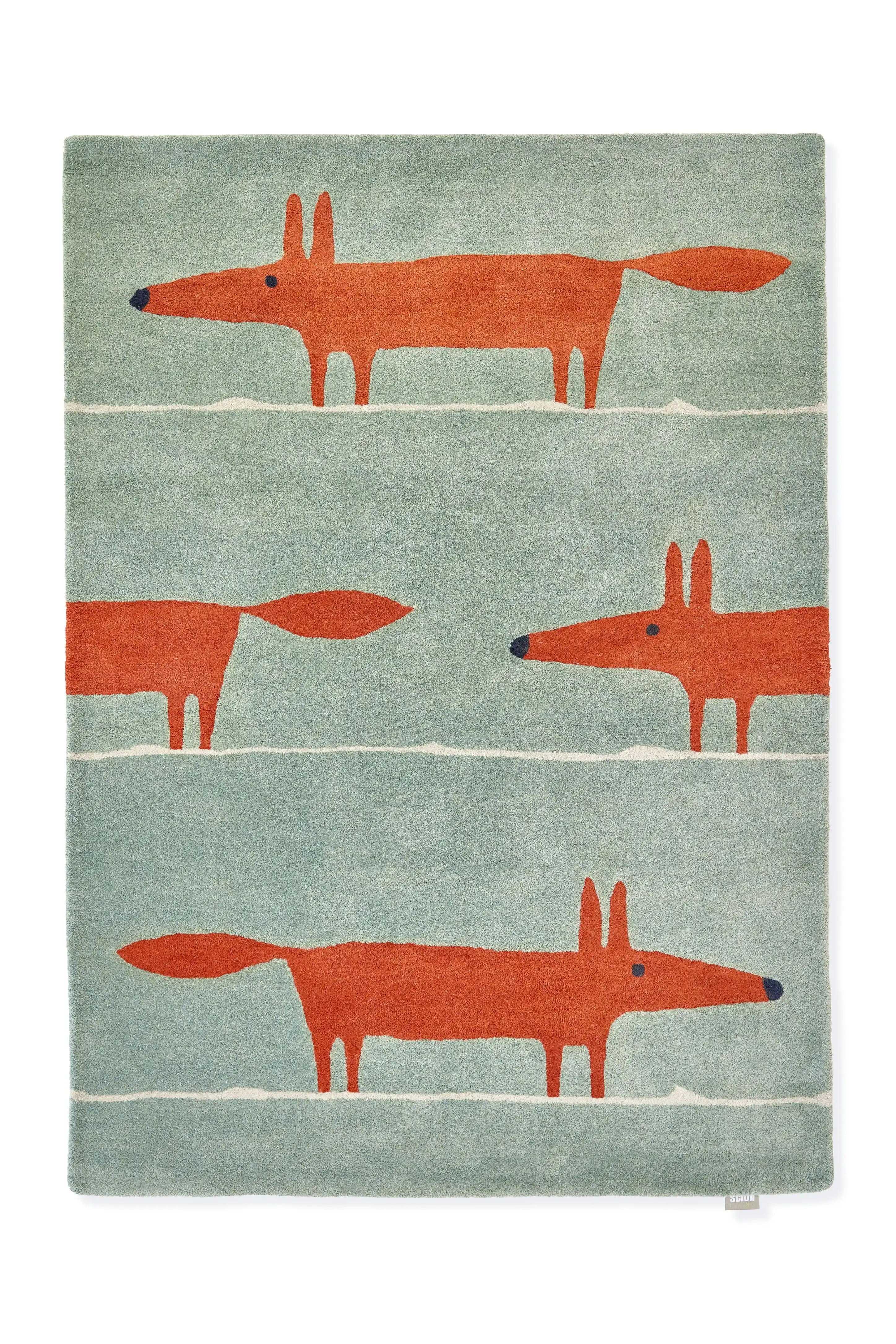 Scion Hand Tufted Mr Fox Mint Poppy 025313 Rug - Image 3