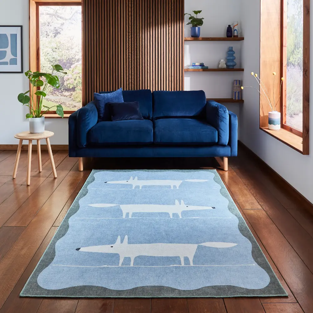 Scion Mr Fox Blue/White Washable - Image 10
